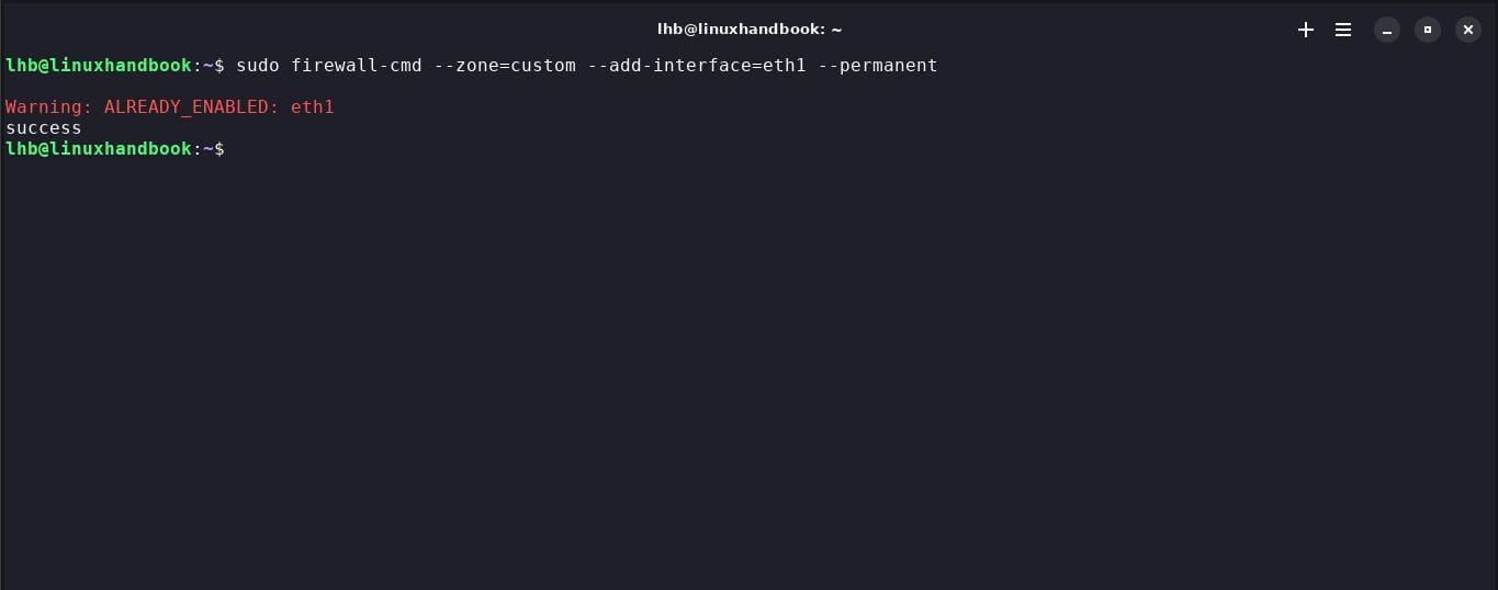 Associate an interface with a specific zone.