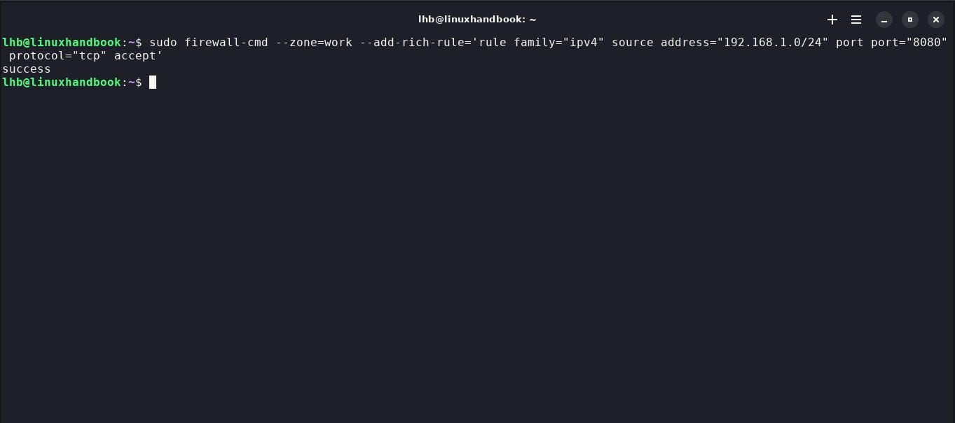 Create a custom rule using the "--add-rule" option.