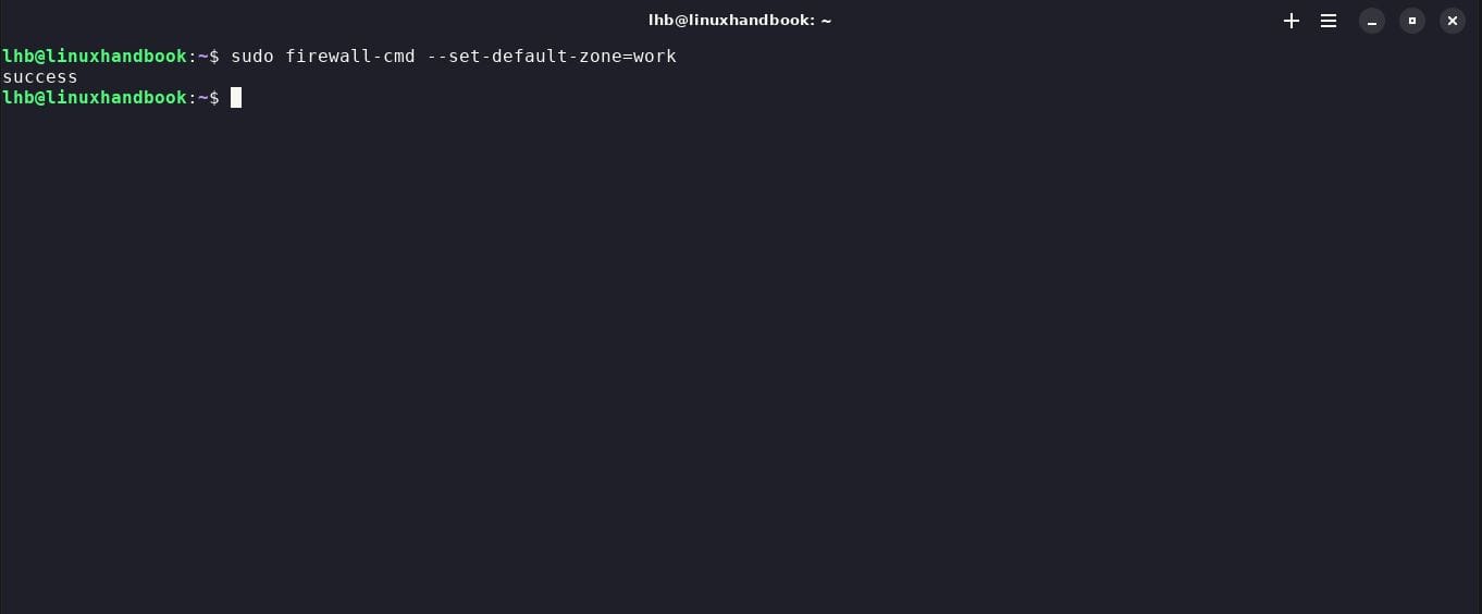 Set the default zone for your network interfaces