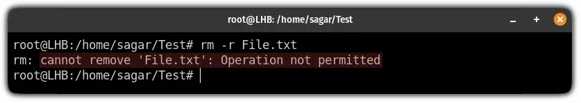 With i attribute set with chattr, even root cannot delete a file
