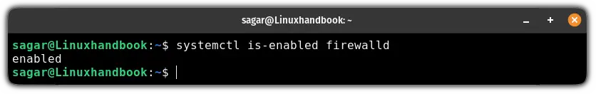 check if firewalld is enabled or not