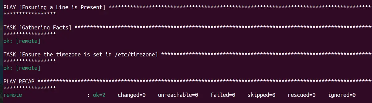 Ensuring a Line is Present with Ansible lineinfile module