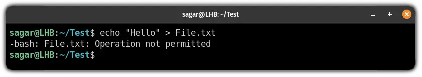 Set append-only restriction using the chattr command
